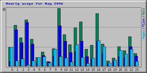 Hourly usage for May 2006